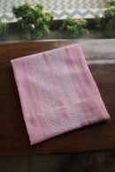 Pink Malmal Chikankari Unstitched Men's Kurtas Fabrics