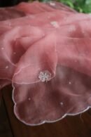 Pink Noor Organza Silk Chikankari Unstitched Kurta Dupatta Set