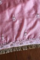Pink Paper Tussar Resham Chikankari Unstitched Kurta Dupatta Set