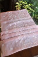 Pink Silk Kota Chikankari Unstitched Kurta Dupatta Set