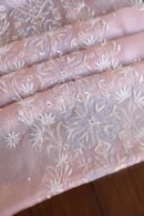 Pink Silk Kota Chikankari Unstitched Kurta Dupatta Set