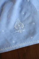 Powder Blue Cotton Chikankari Unstitched Kurta Fabrics