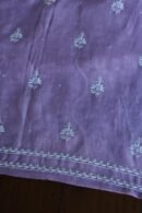 Purple Mal Chanderi Silk Chikankari With Sequins Unstitched Kurta Dupatta Set