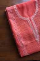 Red Daraz Chanderi Chikankari Kurta Fabrics