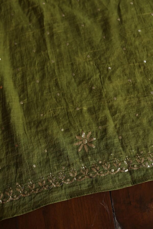 Roheen Tissue Silk Chikankari Fabrics - Image 6