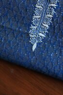 Royal Blue Daraz Chanderi Chikankari Kurta Fabrics