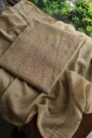 Sage Brown Mul Cotton Fine Chikankari With Kamdani Work Unstitched Fabric