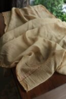 Sage Brown Mul Cotton Fine Chikankari With Kamdani Work Unstitched Fabric