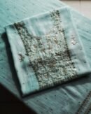 Sea Green Chanderi Mukaish Badla Unstitched Kurta Dupatta Set