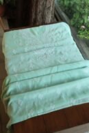 Sea Green Mal Cotton Chikankari Unstitched Kurta Dupatta Fabrics With Kamdani