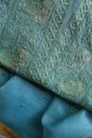 Sky Blue Banarasi Zari Chanderi Unstitched Chikankari Fabrics