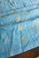 Sky Blue Banarasi Zari Chanderi Unstitched Chikankari Fabrics