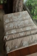 Smokey Grey Mal Cotton Fine Chikankari With Kamdani Work Unstitched Fabric