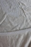 Tissue Silk Pearl Chikankari Unisex Unstitched Kurta Fabrics