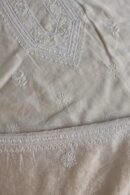 Tissue Silk Pearl Chikankari Unisex Unstitched Kurta Fabrics