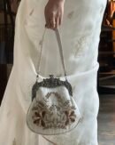 White Vintage Ari Mukaish Sling Bags