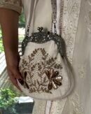 White Vintage Ari Mukaish Sling Bags