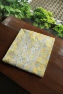 Yellow Cotton Chikankari Unstitched Kurta Fabrics