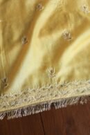 Yellow Paper Tussar Resham Chikankari Unstitched Kurta Dupatta Set