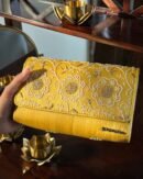 Yellow Shade Chikankari Sling Clutch Bag