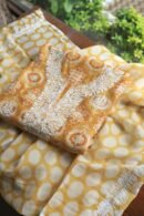 Yellow & White Soft Cotton Printed Unstitched Kurta Dupatta Set with Chikankari & Sequin Work
