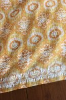 Yellow & White Soft Cotton Printed Unstitched Kurta Dupatta Set with Chikankari & Sequin Work