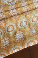 Yellow & White Soft Cotton Printed Unstitched Kurta Dupatta Set with Chikankari & Sequin Work