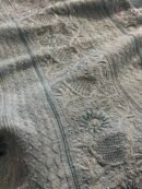 Powder Blue Linen silk Chikankari With Ari Work Unstitched Kurta Dupatta Set Copy