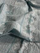 Powder Blue Linen silk Chikankari With Ari Work Unstitched Kurta Dupatta Set Copy