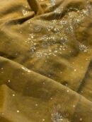 Green Roheen Tissue Silk Mukaish Badla Fabric