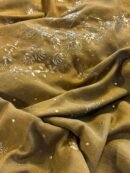 Green Roheen Tissue Silk Mukaish Badla Fabric