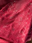 Roheen Red Tussar Silk Chikankari Unstitched Kurta Dupatta Fabrics Set