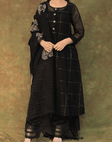 Zari Kota Ready to Wear Kurta Set