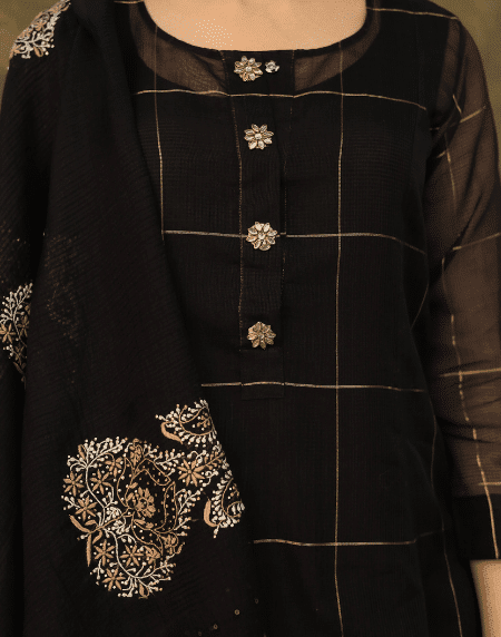 Zari Kota Ready to Wear Kurta Set