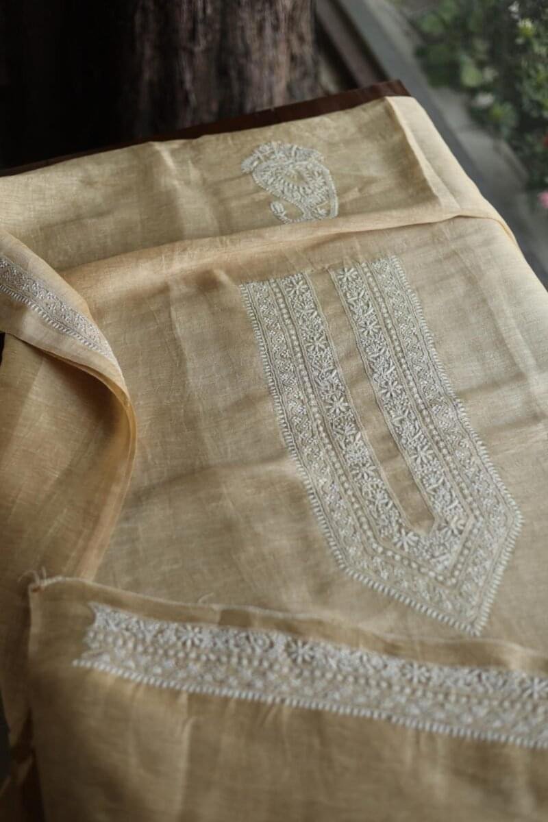 Linen Silk Men's Kurta Fabrics