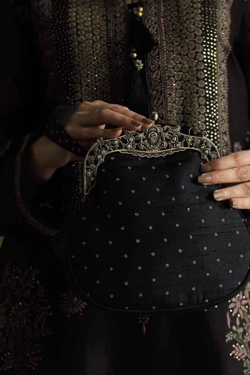 Jet Black | Vintage Ari Mukaish Sling Bags