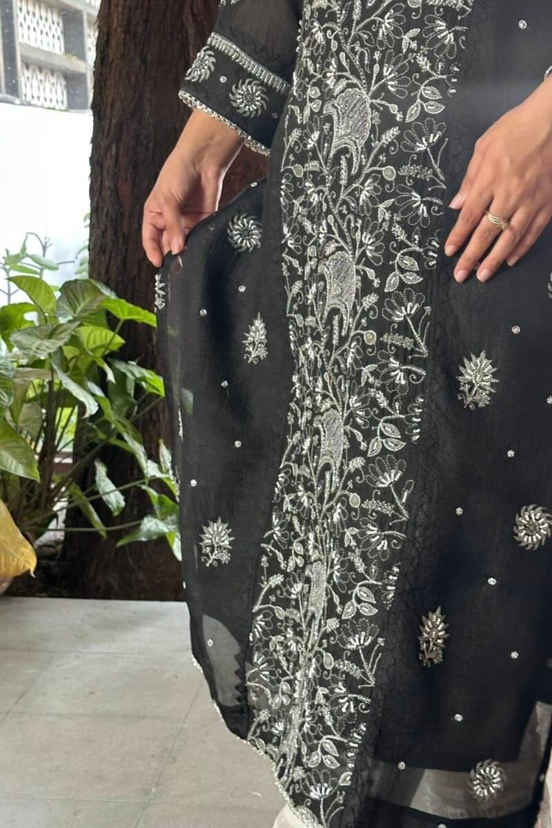 Noor Organza Chikankari Tunic Kurtas