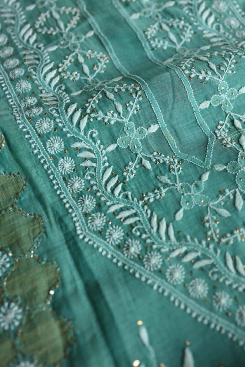 Daraz Chanderi Chikankari Kurta Fabrics