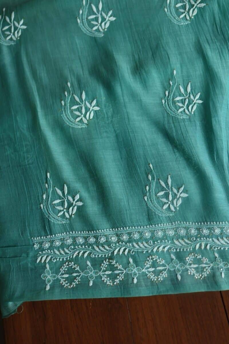 Daraz Chanderi Chikankari Kurta Fabrics