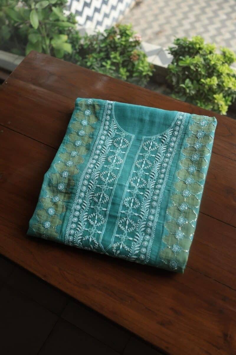 Daraz Chanderi Chikankari Kurta Fabrics