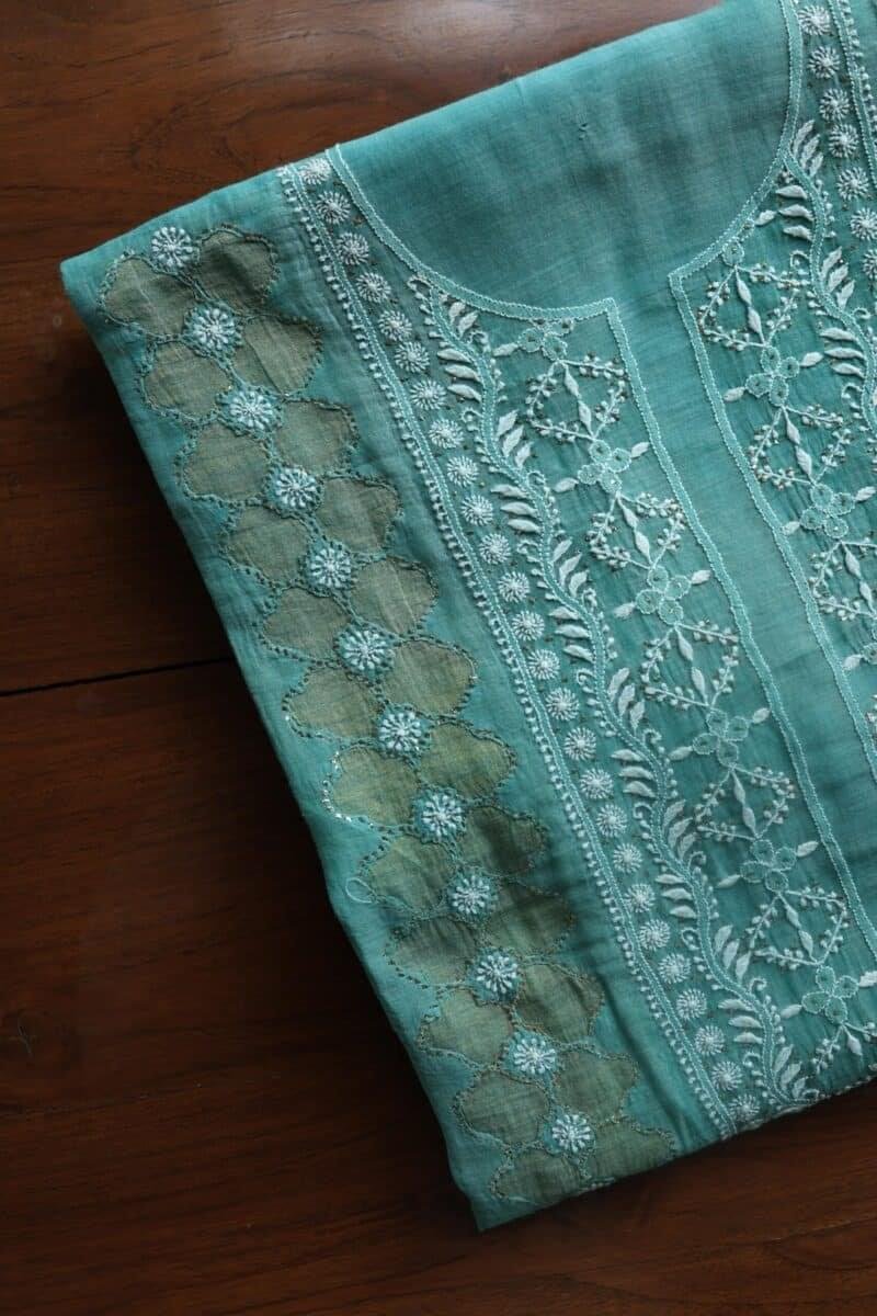Daraz Chanderi Chikankari Kurta Fabrics